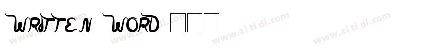 WRITTEN WORD字体转换